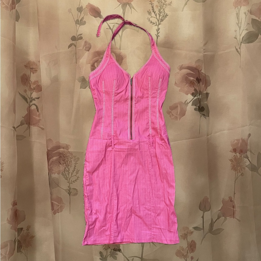 Y2K pink pencil dress size medium